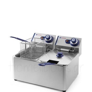 Φριτέζα Ηλ Blueline (Διπλή) 4 Lt 3000 W Ασημί|hendi | Homelicious.gr