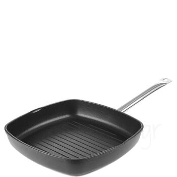 Τηγάνι Grill CAST [28x5,5 cm] Αλουμίνιο Μαύρο|Hendi